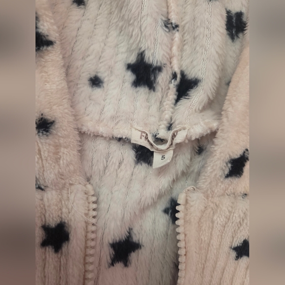 Freen Haven Girls Star Patterned Hooded Jacket Size 5 - Picture 4 of 4